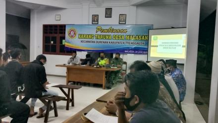 PEMBINAAN KARANG TARUNA DAN KOORDINASI PERGURUAN PENCAK SILAT SE-DESA MALASAN